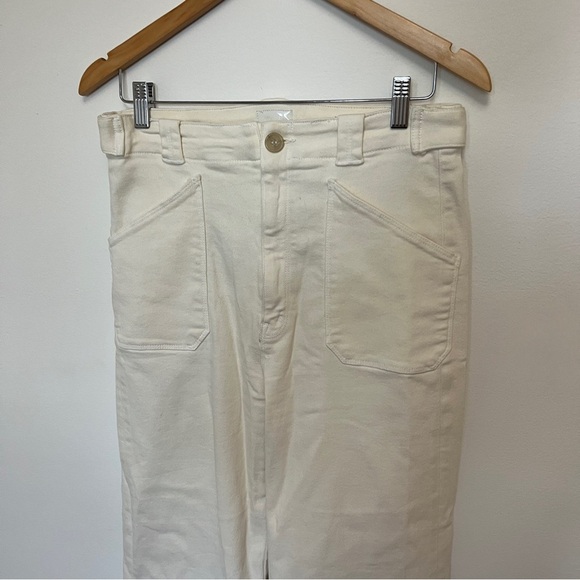 MOTHER Denim The Elbow Grease Roller Sneak Antique White Wide Leg Jean Size 29 - Picture 4 of 8
